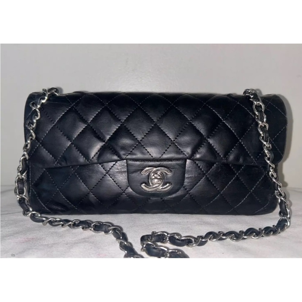 🌟SOLD🌟CHANEL Classic CC East West Quilted Lambskin Shoulder Bag Black - Picture 7 of 14